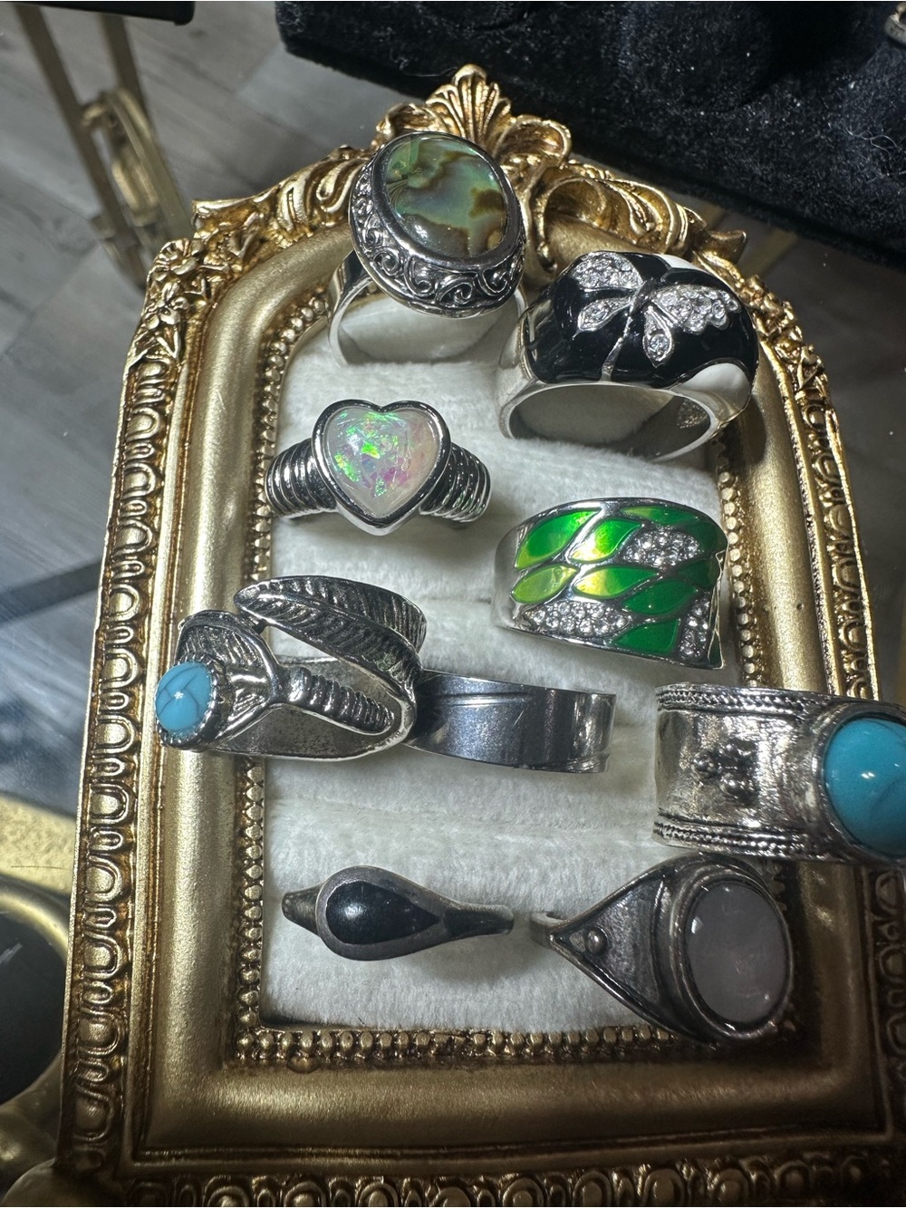 9 vintage women rings